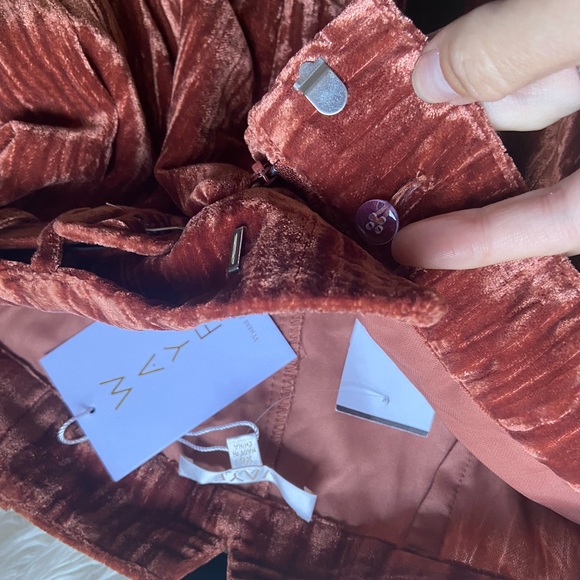 WAYF Velvet High-Waisted pant rust colored Trouser Pant XS - Picture 5 of 16